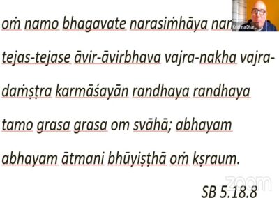 Nrisimha Caturdasi Class in Manor by Krishna Dharma Prabhu