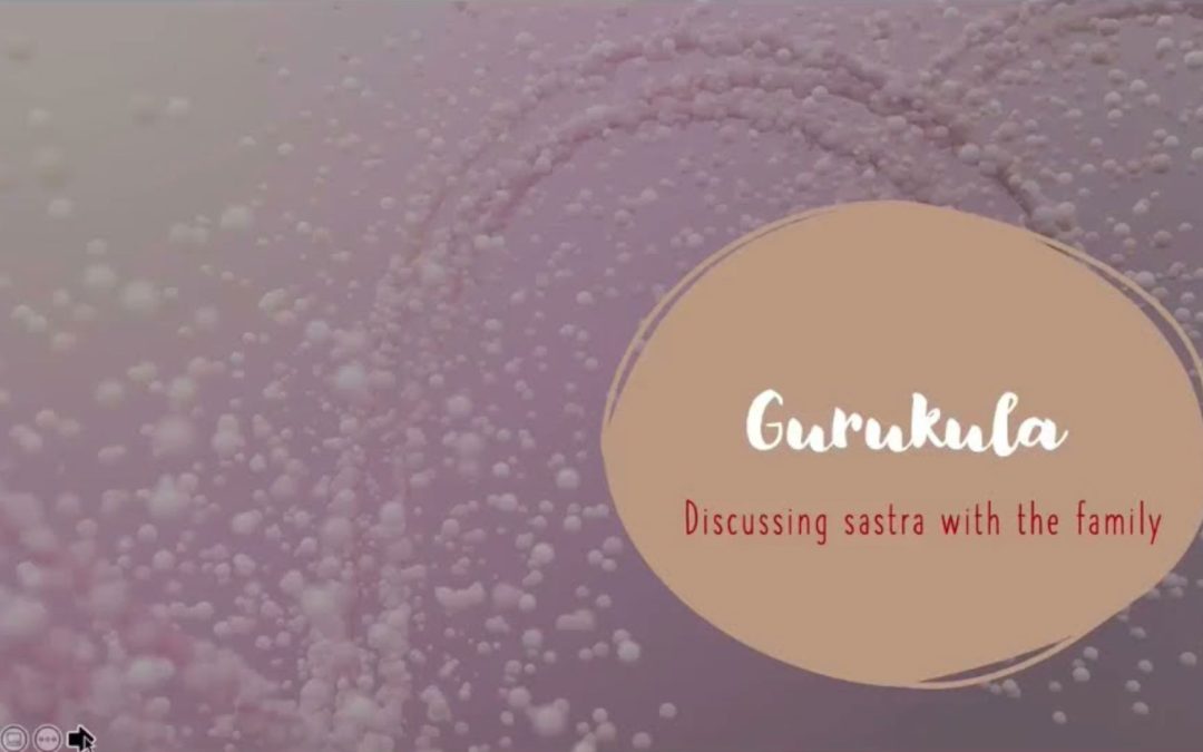 Discussing sastra with the family